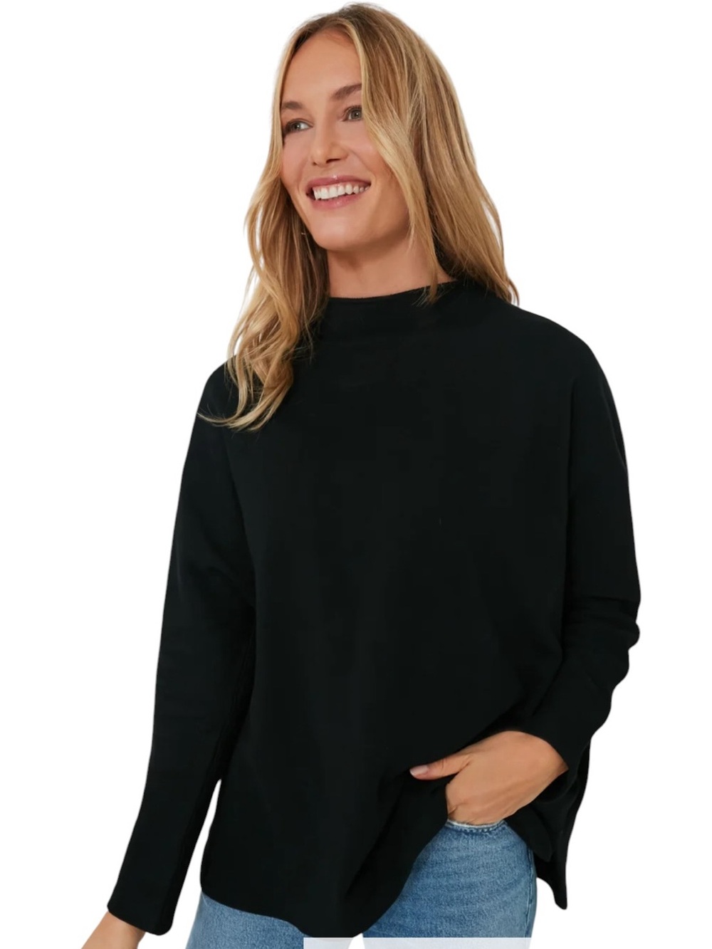 Tuckernuck Pomander Place Black Bowie Popover Sweatshirt Size Large Casual NWT